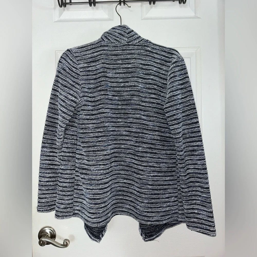 Tommy Hilfiger Navy Blue and White Striped Cardigan Small - Picture 2 of 2